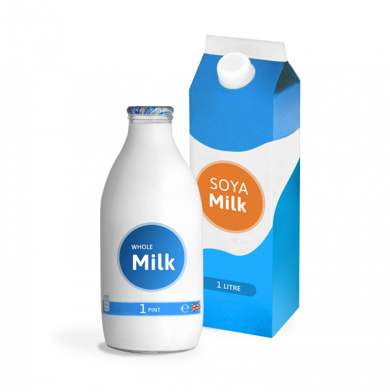 Glass Milk Bottle and Non Dairy